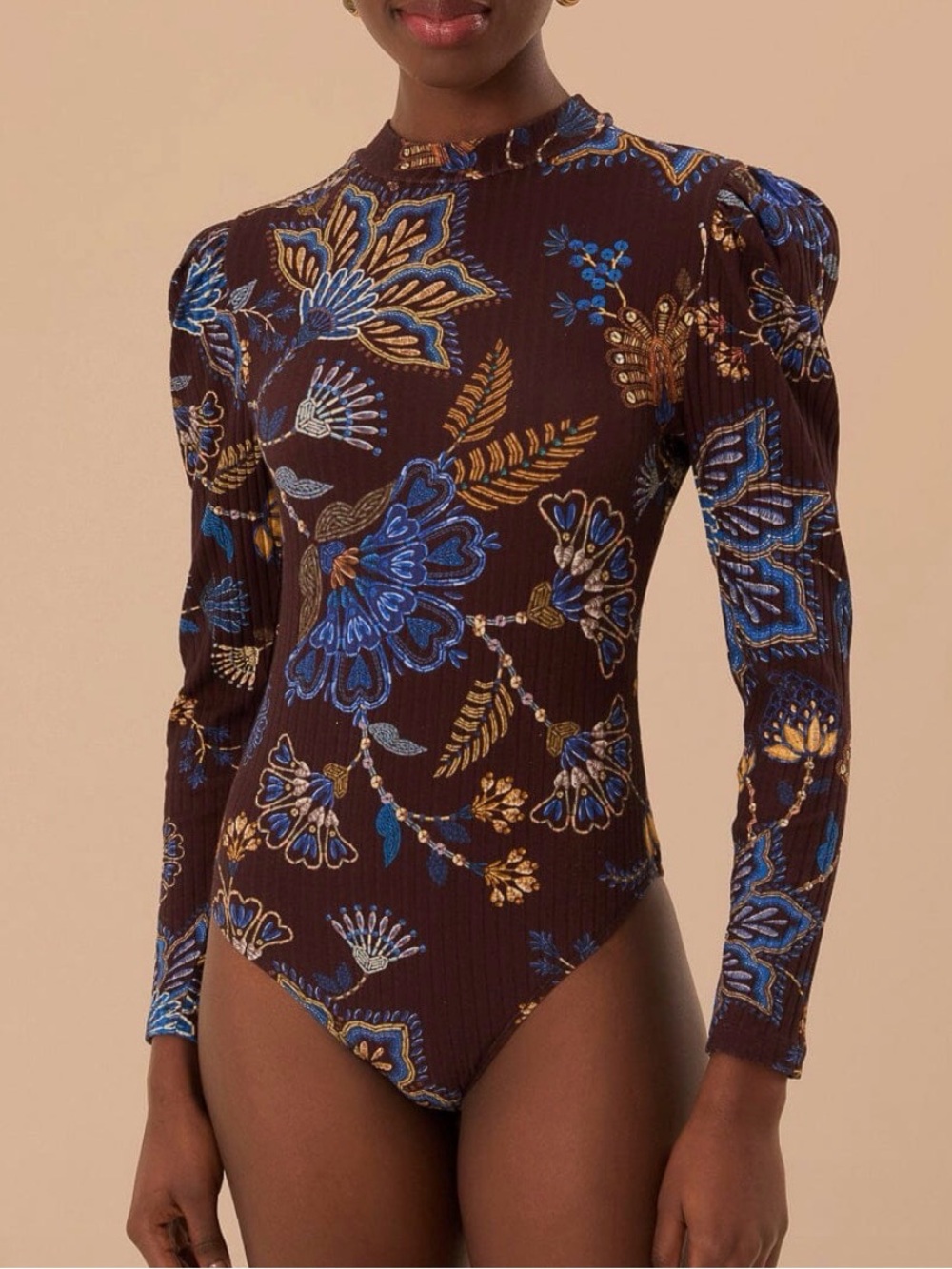 FARM Rio Embroidered Garden Bodysuit. Size XS